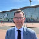 Don Valley MP Nick Fletcher at Doncaster Sheffield Airport.