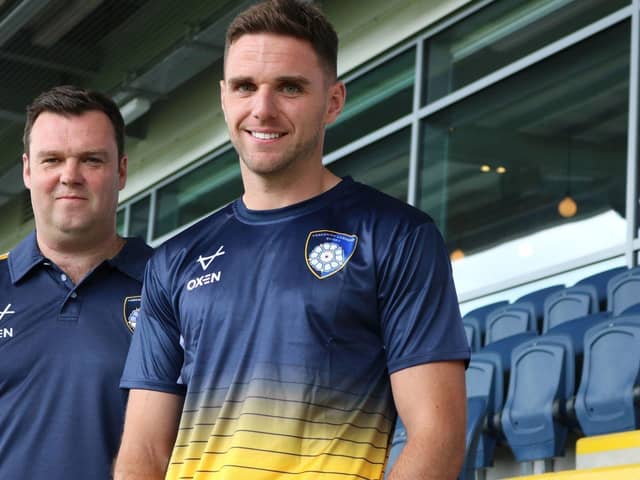 Joe Ford, right, has joined Doncaster Knights as backs coach.