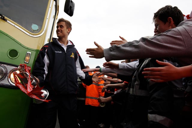 Craig Nelthorpe fights his way through the fans