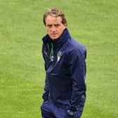 Italy's coach Roberto Mancini. Photo by JUSTIN TALLIS/AFP via Getty Images