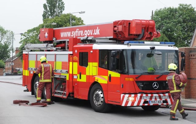 Firefighters in Doncaster