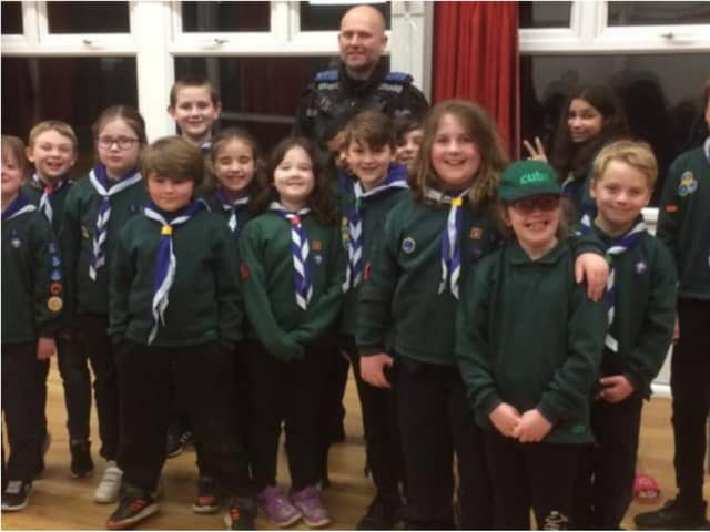 Doncaster Scouts received a visit from police.