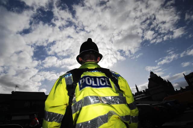 Stock picture of a police officer on the beat.