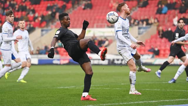 Kieran Agard made his debut against Wigan. Picture: Howard Roe/AHPIX