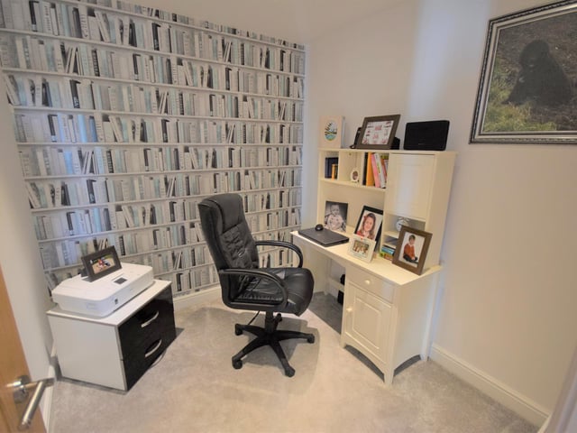 Right now, the ability to work comfortably from home has never been more important. This study, situated just off the hallway, acts as a great place to work from home away from the hustle and bustle of everyday life.