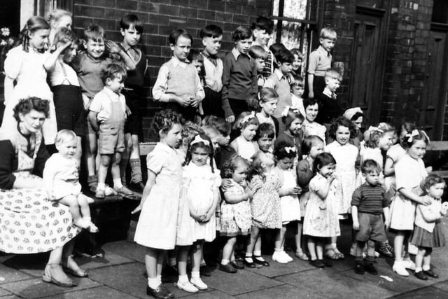 A Coronation street party on Southwell Road, Grimesthorpe -
Submitted by Mrs Suzanne Towers (nee West) Suzanne and her sister are on the picture.