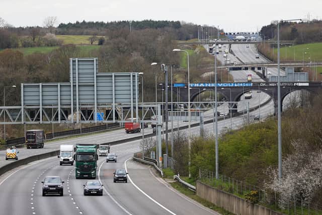 Motorway in England  (Photo by Richard Heathcote/Getty Images)