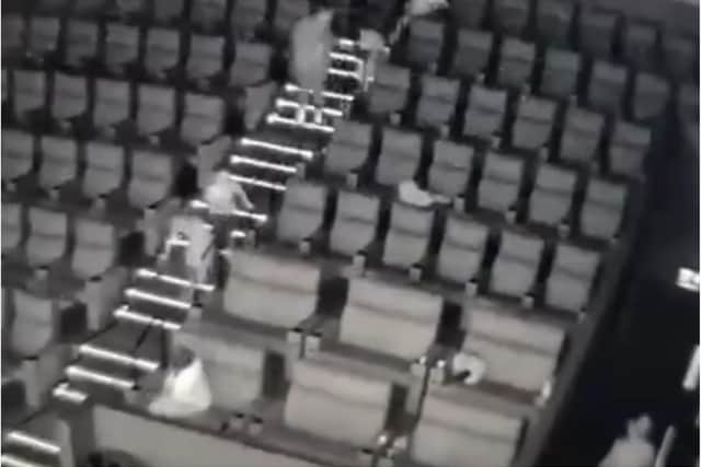 Cinema bosses released CCTV footage showing four children running up and down aisles, constantly swapping seats and climbing over furniture.. (Photo: Savoy Doncaster).