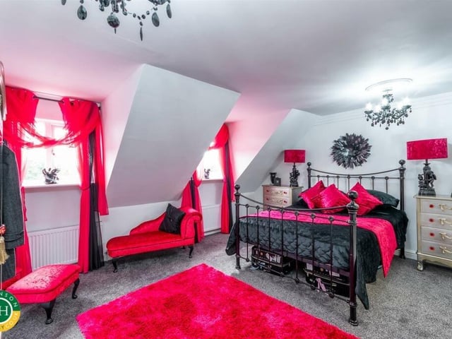 One of four double bedrooms in the Tickhill property.