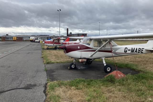 Some of the plans on show that people fly at Yorkshire Aero Club. Credit: George Torr/LDRS