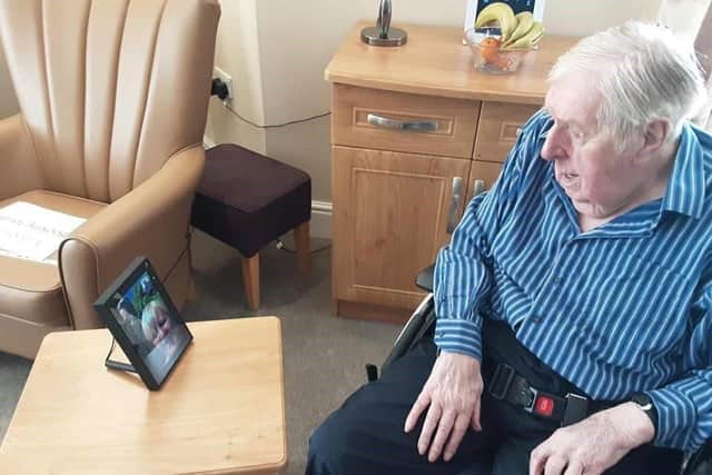 Arthur Drury from Hatfield House speaks to his family daily on the Facebook Portal