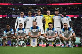 England’s team pose before the 0-0 draw with USA on Friday. Photo: PAUL ELLIS/AFP via Getty Images