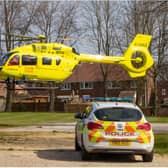 Police and the air ambulance were in attendance at the incident in Conisbrough. (Photo: Paul Willows)