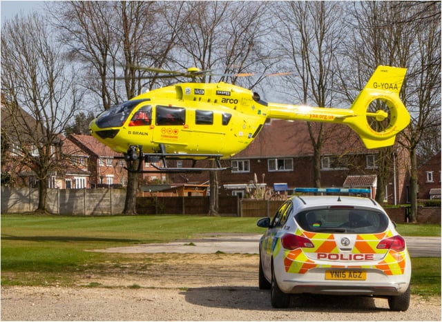 Police and the air ambulance were in attendance at the incident in Conisbrough. (Photo: Paul Willows)