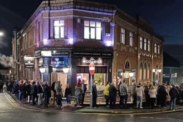 Queues of eager fans snaked around the building.