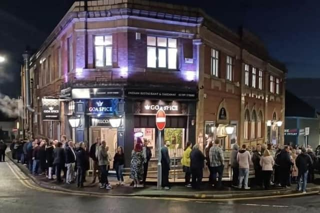 Queues of eager fans snaked around the building.