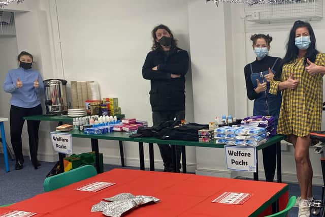 The team of volunteers at the Future Pathways base at Duke Street getting things ready for their Christmas Day Homeless Outreach. Picture: Lauren Hogg