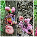 The creepy mutilated dolls are in King's Wood near to Doncaster. Photos: Lost Places and Forgotten Faces