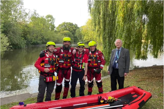 Dr Billings inspected the work of the Yorkshire Lowland Search and Rescue Team.