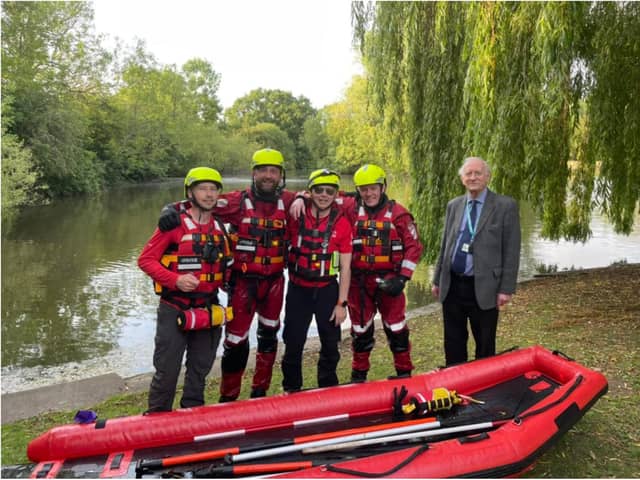 Dr Billings inspected the work of the Yorkshire Lowland Search and Rescue Team.