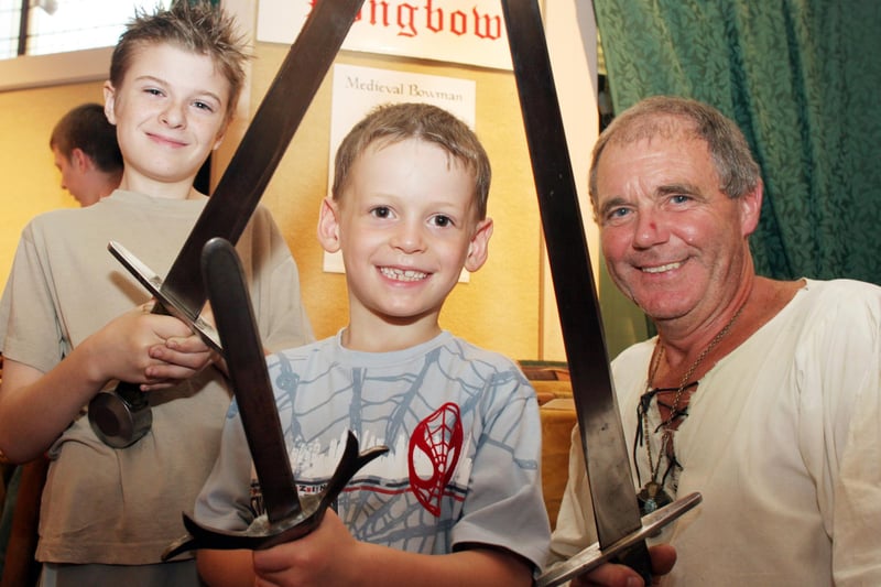 Bowman at the Museum   l to r Kyle Turton 12yrs. Sean Walsh 6yrs and Brian Heath pictured in 2006