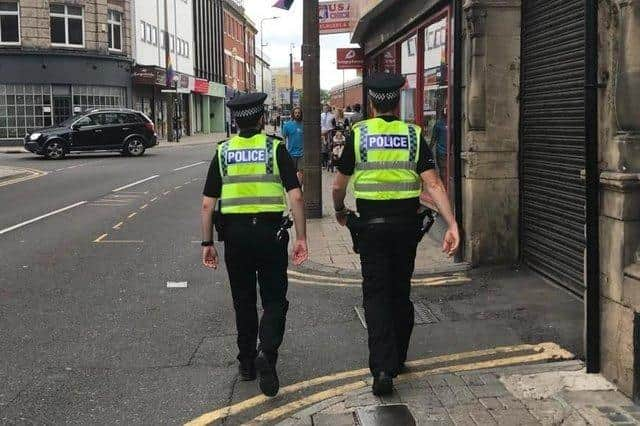 Police officers on patrol in Doncaster city centre. George Torr/LDRS