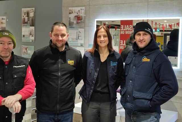 From left to right: James Lawrence - Spares Manager, Nick Irvine (Me) - Branch Manager, Emma Edwards - Showroom Manager, Ricky Sykes - Assistant Manager.