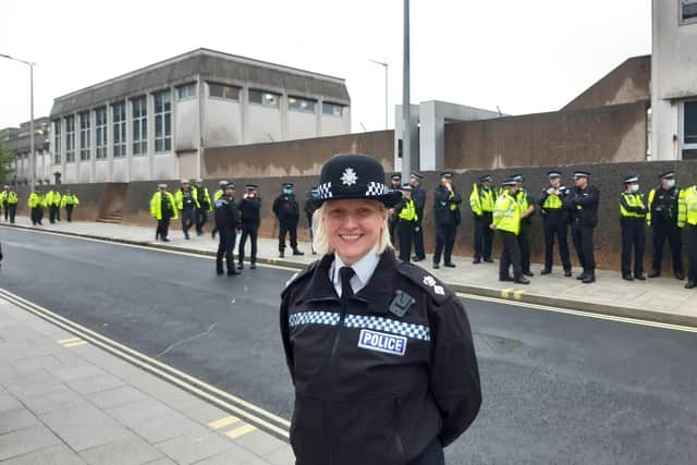 District Commander Chief Supt Melanie Palin at the launch of Operation Duxford at Doncaster Police Station.