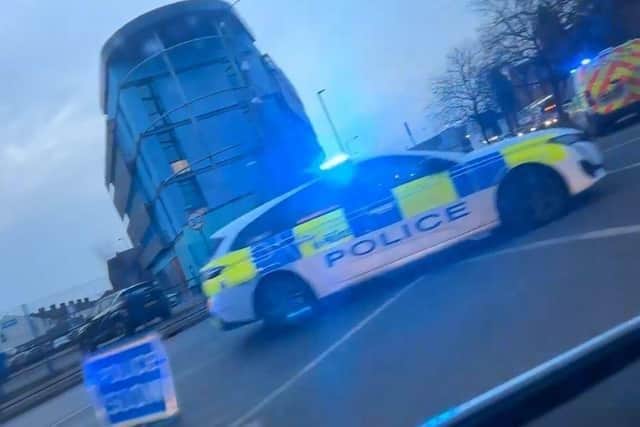 Emergency services were called to the scene in Trafford Way.