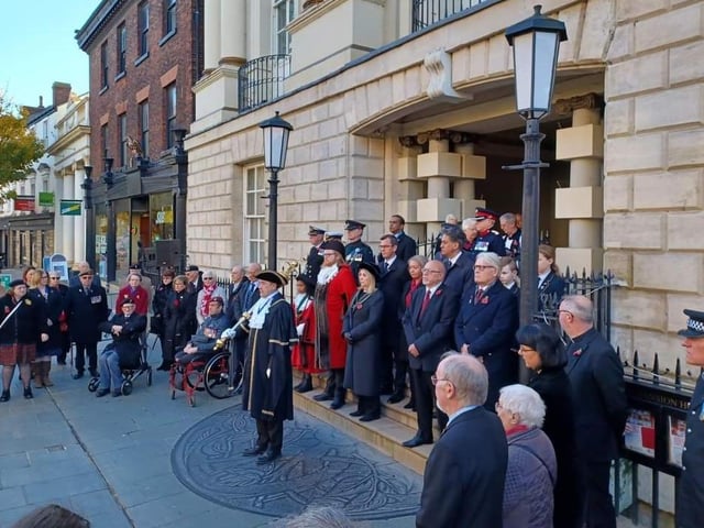 Members of the public joined with dignitaries to mark the event.