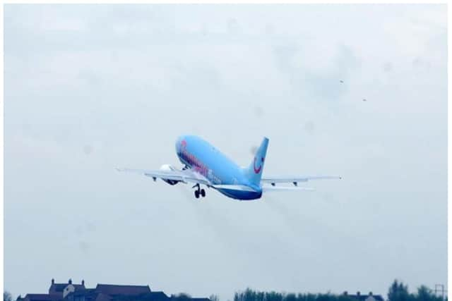 The first flight takes off from Doncaster Airport in April 2005.