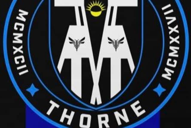 Club Thorne Colliery's new badge