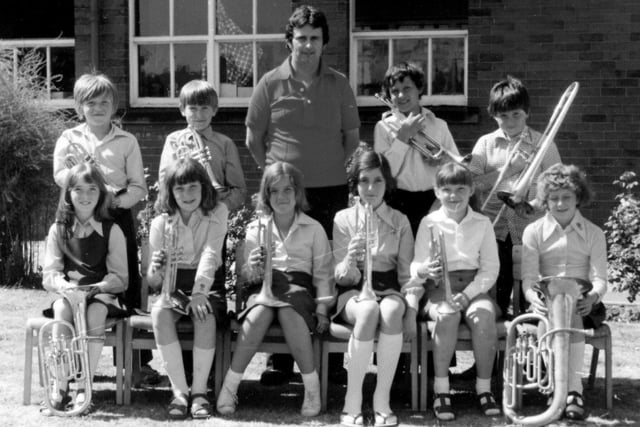 Musicians from Adwick Middle School sometime in the 1970s