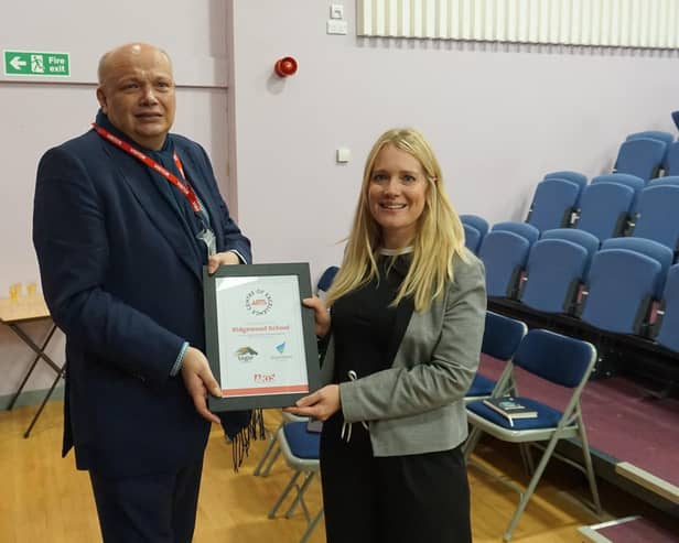 Ridgewood School has been awarded a prestigious arts status.