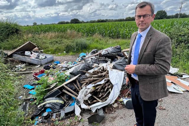 MP Nick Fletcher and the flytipping