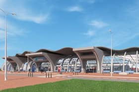 How the new station at Doncaster Sheffield Airport could look. Credit: SYMCA