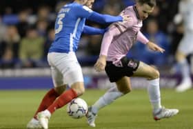 Kieron Freeman in action against Sheffield Wednesday for Portsmouth last season. Photo: Steve Ellis.