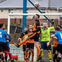 Action from Scawthorpe Athletic’s 4-1 win over Poets Young Boys in the FA Sunday Cup. Pictures courtesy of John Hobson Photography