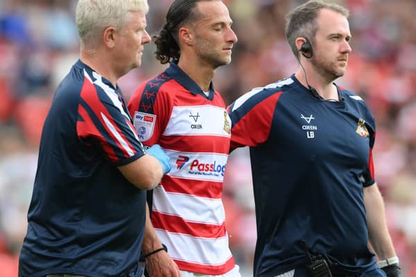 Jamie Sterry went off in the first game of the season.