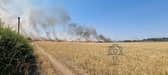 Firefighters are battling a wildfire in Scawthorpe, Doncaster. Photo by Lorenzo Bradshaw