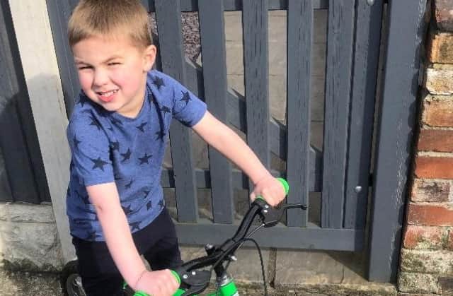 Noah has raised £225 for the NHS by riding his bike.