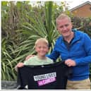 Adrian Fowler and son Joshua as well as the family's pet Alsatian will be taking on Hadrian's Wall for cancer charities.