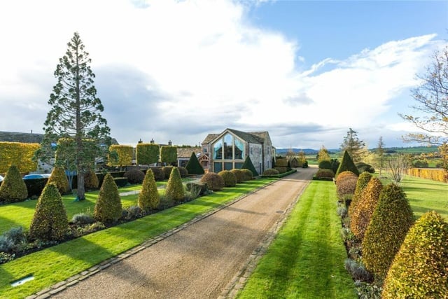 The driveway leading up to the groundbreaking barn conversion.