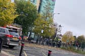 Fire crews outside the Premier Inn this morning. (Photo: Gary McLelland).