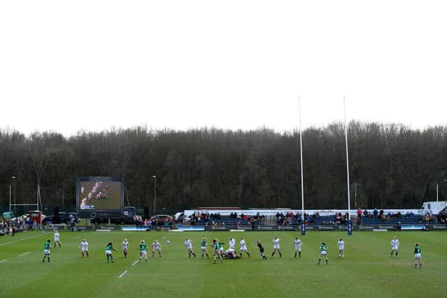 England beat Ireland at a packed Castle Park in the Women's Six Nations on Sunday. Photo by George Wood/Getty Images
