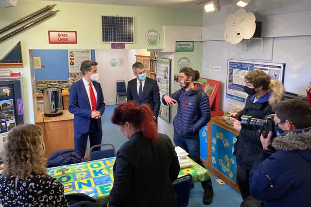 Doncaster MP Ed Miliband during his visit to Sheffield.