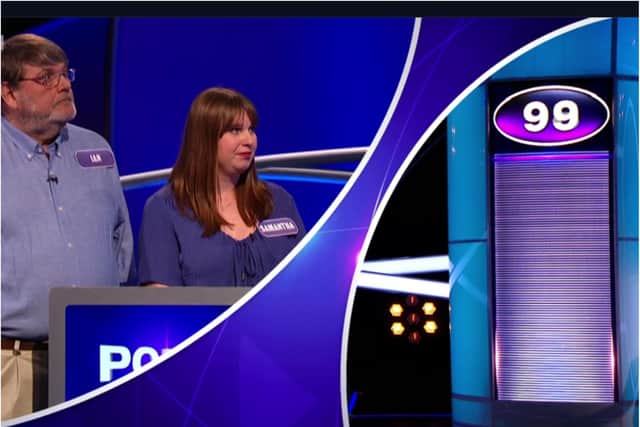 Ian and Samantha were bidding for glory on TV's Pointless. (Photo: BBC).