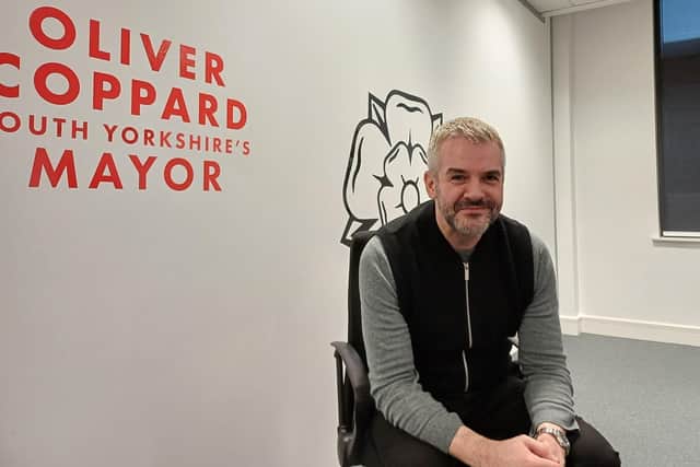 South Yorkshire Mayor Oliver Coppard in his office in Sheffield.