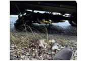 Christopher Clayton's bike was left wedged beneath a car following the collision with a lorry on the A1(M) near Doncaster.