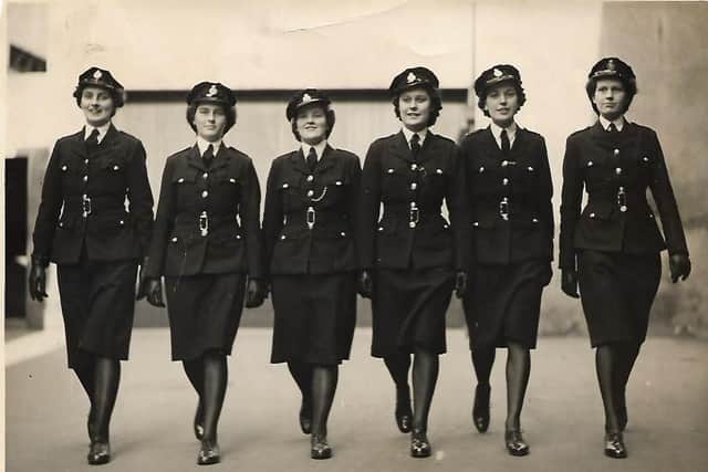 Winnie Bishop (third right) with the Doncaster Womens Auxiliary in 1941
